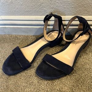 Gianvito Rossi Deep Blue Suede Heels